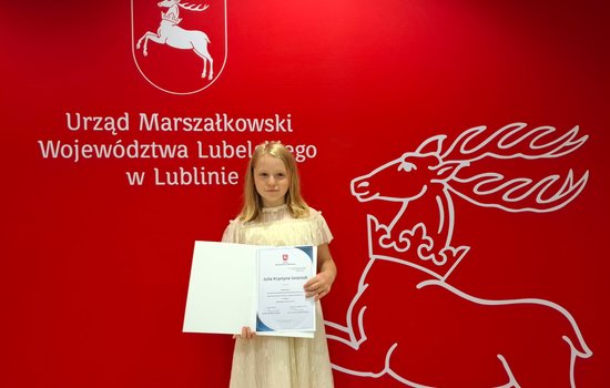 Nasza uczennica stypendystką Marszałka Województwa Lubelskiego
