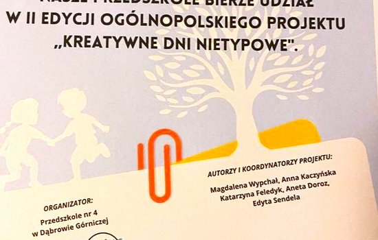 Projekt " KREATYWNE DNI NIETYPOWE"